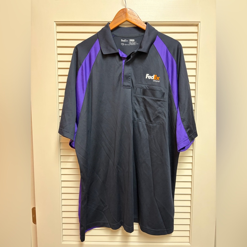FedEx Ground Polo Shirt XXL Stan Herman Driver Uniform Embroidered Co. Logo